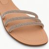 Rasteira Zatta Tiras Strass Noely Nude