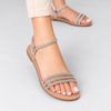 Rasteira Zatta Tiras Strass Noely Nude