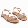 Rasteira Zatta Tiras Strass Noely Nude