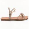 Rasteira Zatta Tiras Strass Noely Nude