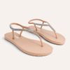 Chinelo Zatta com Strass e Tira Traseira Alana Nude