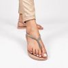 Chinelo Zatta com Strass e Tira Traseira Alana Nude