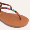 Chinelo Zatta com Strass e Tira Traseira Alana Caramelo