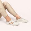 Tênis Zatta Casual  Cadarço de  Elástico Paola Off White