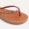 Chinelo Zatta de Dedo Strass Amora Caramelo
