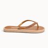 Chinelo Zatta de Dedo Strass Amora Bronze