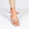 Chinelo Zatta de Dedo Strass Amora Nude