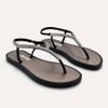 Chinelo Zatta com Strass e Tira Traseira Alana Preto