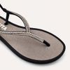 Chinelo Zatta com Strass e Tira Traseira Alana Preto