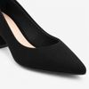 Scarpin Salto Bloco Baixo Leonor Nobuck Preto