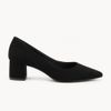 Scarpin Salto Bloco Baixo Leonor Nobuck Preto