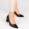 Scarpin Zatta Salto Bloco Meire Bicolor Preto