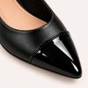 Scarpin Zatta Salto Bloco Meire Bicolor Preto