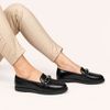 Mocassim Zatta Detalhe Fivela Kate Preto 