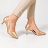 Scarpin Zatta Bico Fino com Abertura Lateral  Lisandra Dourado