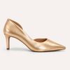 Scarpin Zatta Bico Fino com Abertura Lateral  Lisandra Dourado