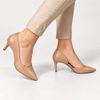 Scarpin Zatta Bico Fino com Abertura Lateral  Lisandra Nude