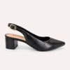 Scarpin Zatta Slingback Salto Médio Denise Preto