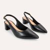 Scarpin Zatta Slingback Salto Médio Denise Preto