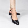 Scarpin Zatta Slingback Salto Médio Denise Preto