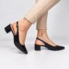 Scarpin Zatta Slingback Salto Médio Denise Preto