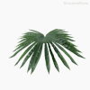 Thumb 4 do produto Galho Folha Palmeira Artificial - Verde Escuro (11144)