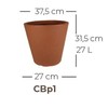 Thumb 2 do produto Vaso Cone Baixo Riscatto - Cinza Pedra (011953)