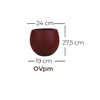 Thumb 2 do produto Vaso Oval Jateado - Areia (011732)