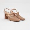 Scarpin Salto Alto Bloco Bico Quadrado c/ Fivela Fargo