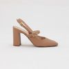 Scarpin Salto Alto Bloco Bico Quadrado c/ Fivela Fargo