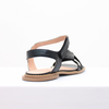 Rasteira Flat Couro Tiras Velcro Fargo
