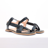 Rasteira Flat Couro Tiras Velcro Fargo