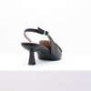 Scarpin Salto Baixo Fino Couro Olho de Gato Fargo