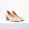 Scarpin Alto Bloco Couro Fargo