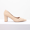 Scarpin Alto Bloco Couro Fargo