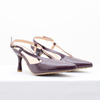 Scarpin Salto Alto Fino Decote Vamp Merlot Fargo