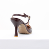 Scarpin Salto Alto Fino Decote Vamp Chocolate Fargo
