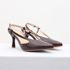 Scarpin Salto Alto Fino Decote Vamp Chocolate Fargo