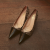 Scarpin Salto Alto Fino Bico Alongado Bicolor Snake Fargo