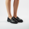 Sapatilha Mocassim Tratorado Detalhe Ilhoses Preto Fargo