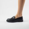 Sapatilha Mocassim Tratorado Detalhe Ilhoses Preto Fargo