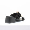Sandalia Salto Medio Maxi Fivela Preto Fargo
