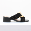 Sandalia Salto Medio Maxi Fivela Preto Fargo