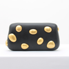 Bolsa Clutch Enfeite Oval Preto Fargo