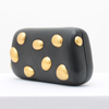 Bolsa Clutch Enfeite Oval Preto Fargo