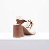 Sandália Salto Alto Bloco Maxi Fivela Off White Fargo