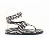 Papete Decote Com Amarração Estampa Zebra Fargo