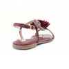 Rasteira Bico Folha Maxi Flor Marsala Fargo