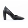 Scarpin Salto Alto Bloco Bico Quadrado Preto Fargo                                                        