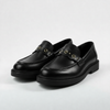 Sapatilha Mocassim Tratorado Detalhe Ilhoses Preto Fargo